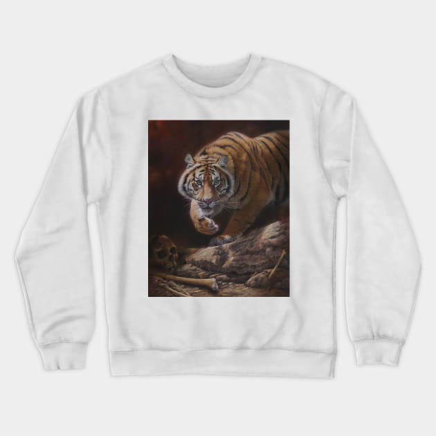 animal tiger Crewneck Sweatshirt by SiciliaAlanovich